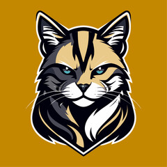 Fototapeta premium illustration of a cat head vector