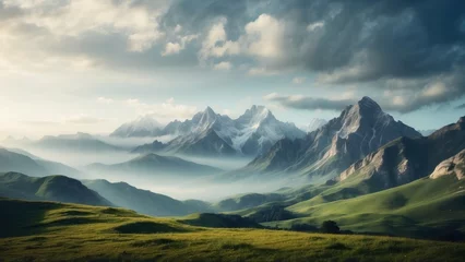 Foto auf Acrylglas Beautiful Mountain Landscapes Background © Damian Sobczyk