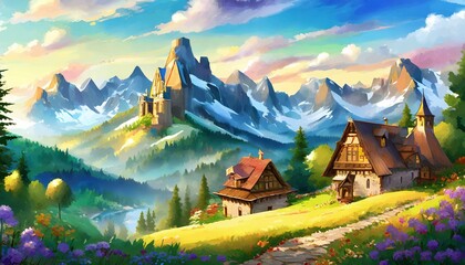 Naklejka premium cartoon fairytale