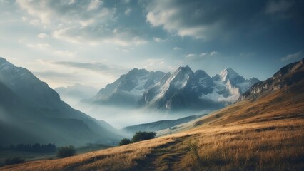 Beautiful Mountain Landscapes Background