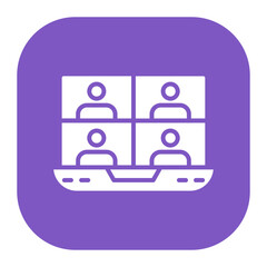 Meeting on Laptop Icon