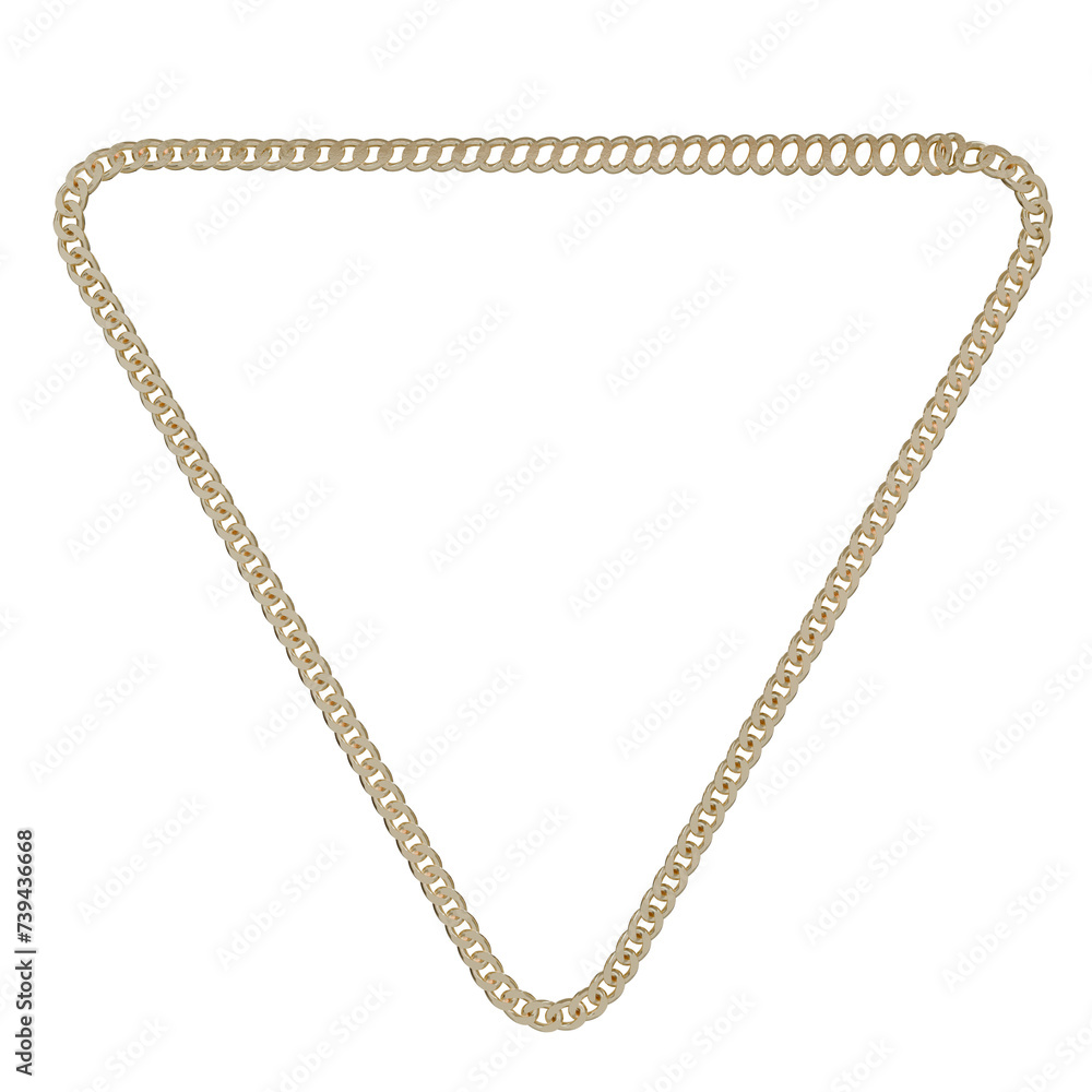 Poster rebellious chic: embrace individuality with this unique 3d frame. gleaming cuban chains form an upsi