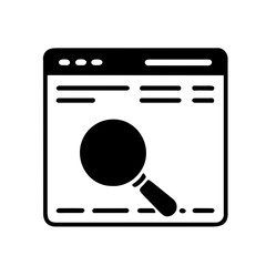 Search icon. Magnifying glass icon, vector magnifier icon