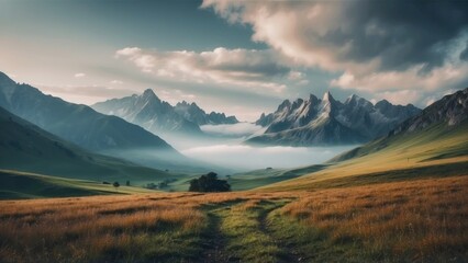 Fototapeta premium Beautiful Mountain Landscapes Background