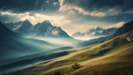 Foto auf Acrylglas Beautiful Mountain Landscapes Background © Damian Sobczyk
