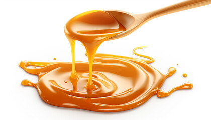 Liquid sweet melted caramel delicious sauce