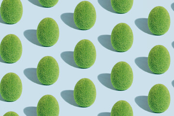 Easter eggs pattern, creative spring holiday background.