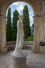 Roman statue of Ceres in the gardens of Villa Cimbrone on the Amalfi Coast, Ravello,Italy,