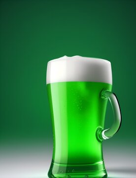 Green beer for St. Patrick's Day on a transparent background