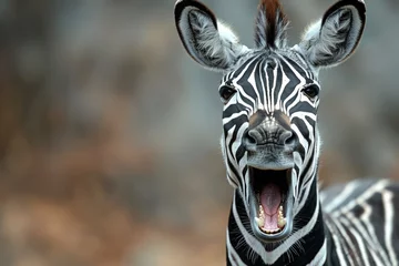 Fotobehang portrait of a zebra © paul