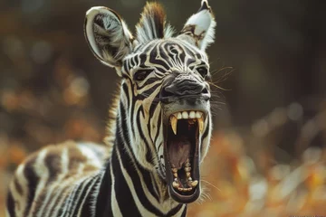 Foto auf Leinwand portrait of a zebra © paul