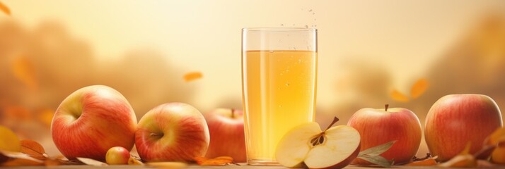 glass of apple juice on white background