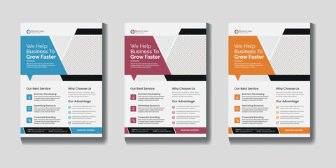 Modern creative business flyer, book cover brochure  leaflet, poster design template 