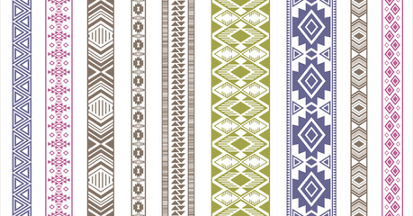 Embroidery ribbon vector patterns, lace seamless border, fashion