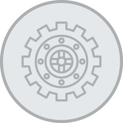 Vault Grey Line Circle Icon