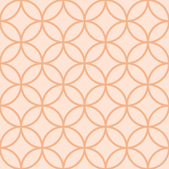Seamless asian background pattern.Abstract geometric circle lines. Traditional japanese ornament.