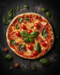 delicious pepperoni pizza close-up