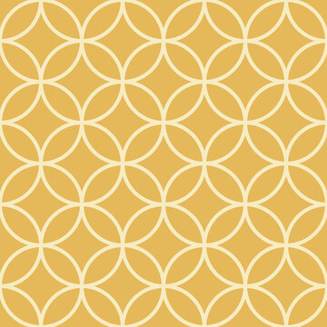 Seamless asian background pattern.Abstract geometric circle lines. Traditional japanese ornament.