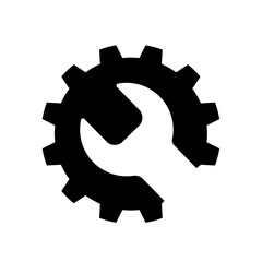 settings, repair,  wrench inserted into the gear wheel