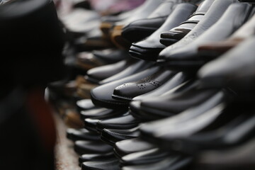 shoes for sale in a market