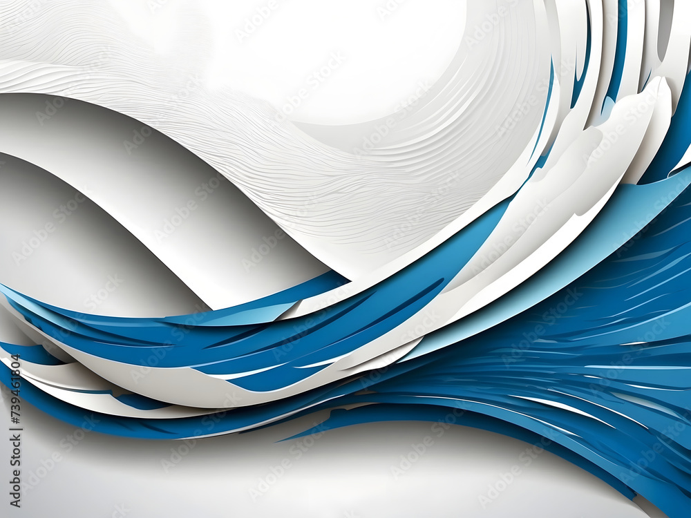 Poster abstract business background featuring blue and white waves with a grunge effect design. template fo