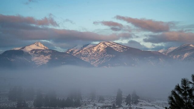 Winter Sunrise in Bitterroot Valley