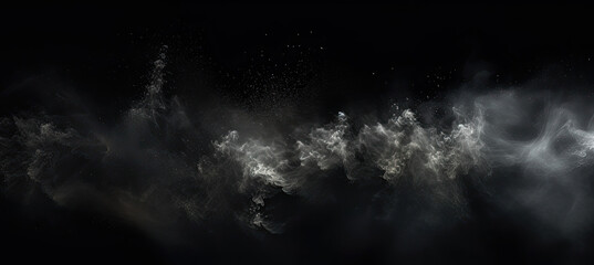 Dust particles texture. isolated on black background