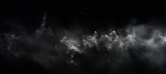 Rolgordijnen Dust particles texture. isolated on black background ©  Mohammad Xte