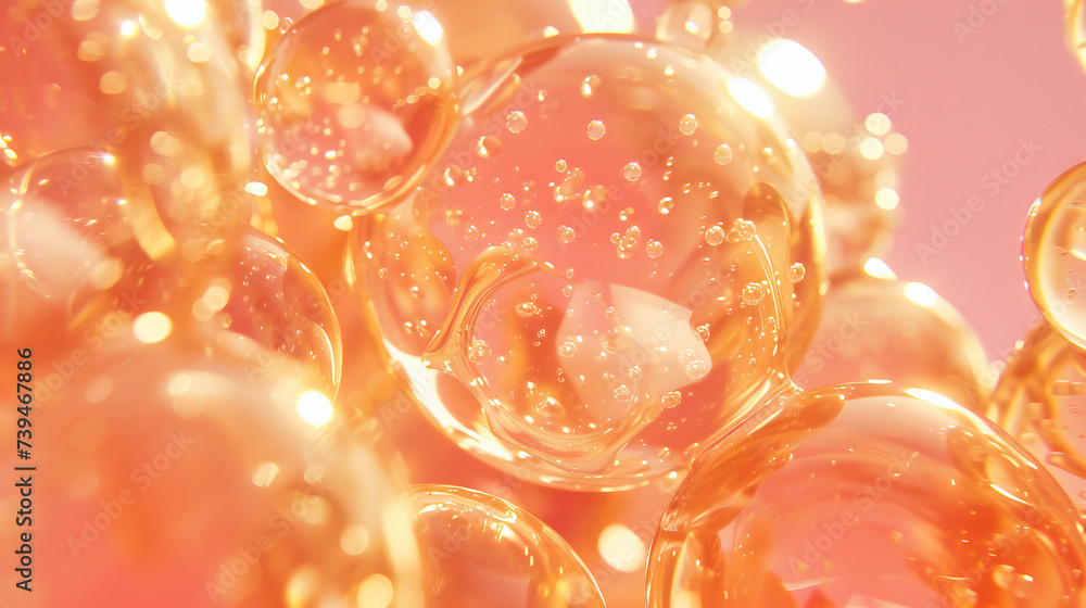 Poster sphere of reflections: close-up on a vibrant world of colors and patterns, captured in the delicate 