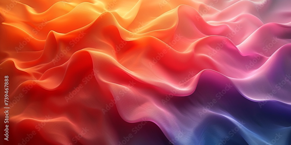 Poster elegantly lying textured fabric with a soft satin gradient, forming gentle waves.