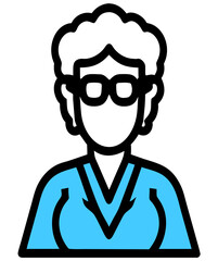 Obraz premium Grandmother Icon, Granny icon