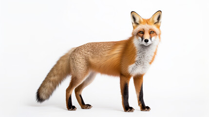 Fox Standing isolated on white background