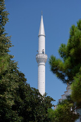 Minaret of the EBU Beker mosque, Xhamia e Madhe Shkodër, Albania