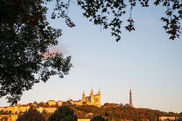 Fourvière hill in the early morning (Lyon-France)