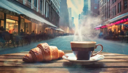 Foto op Plexiglas cup of coffee on the street © Nandu Katangaza