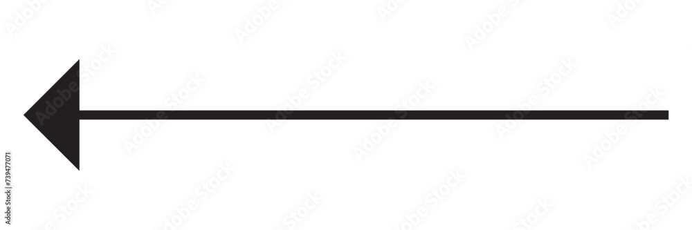 Poster long, oblong right arrow, cursor, pointer element, shape vector graphic