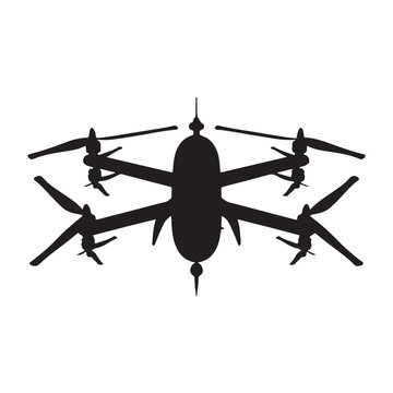 recommend clip art: black silhouette of a Drone