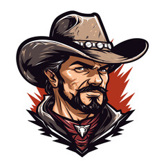 Cowboy esport vector logotype, logo cowboy, icon cowboy, sticker cowboy, symbol cowboy, emblem cowboy