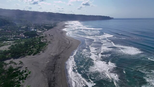 aerial view of parangtritis beach yogyakarta