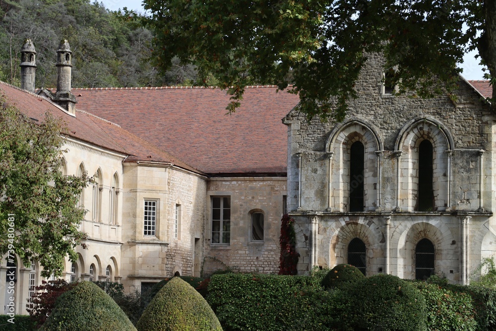 Sticker Fontenay abbey in France 