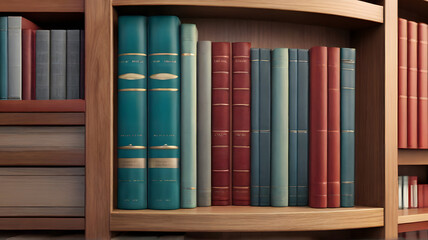 Composite image of close up of a bookshelf 3d - Powered by Adobe