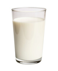Glass of Milk on Isolated Transparent Background: PNG