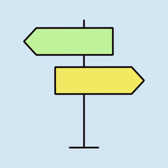 Signpost vector icon. Navigation sign