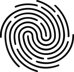 Fingerprint. finger print identity icon symbol. Thumbprint sign vector illustration. Fingers prints. Thumb print Identification. ID verification. Bio metric authentication.