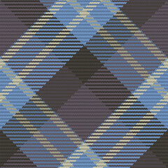 Fototapeta premium Check plaid seamless fabric texture. Diagonal print.
