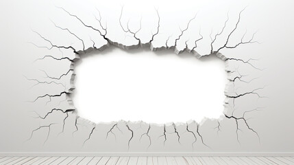 Hole in the white wall