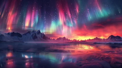 Deurstickers Northern Lights aurora boreali © Allan