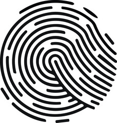 Fingerprint. finger print identity icon symbol. Thumbprint sign vector illustration. Fingers prints. Thumb print Identification. ID verification. Bio metric authentication.