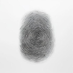 Human Man Fingerprint. isolated on white background