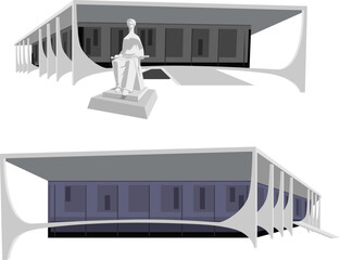 Poder Judiciário, Tribunal de Justiça do Distrito Federal e Territórios é um tribunal único. O poder executivo representado, por exemplo, pelo Presidente da República